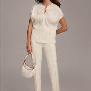 Donna Karan soft white blouse